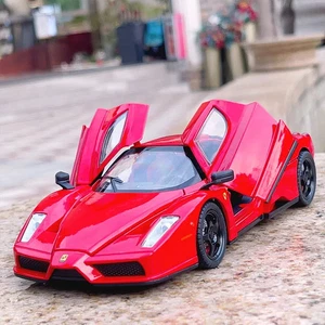 1:22 Ferrari Enzo Alloy Miniature Car Model Diecast Sound&Light Toy Car Vehicle - Picture 1 of 25
