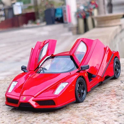 1:22 Ferrari Enzo Alloy Miniature Car Model Diecast Sound＆Light Toy Car Vehicle - Image 1 of 4