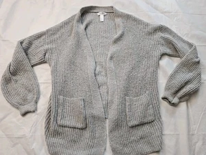 Just Be Women’s Open Cardigan Gray Size Large - Picture 1 of 6