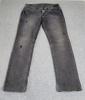 Levis Y2K 524 Too Superlow Jeans Women 11 Black Distressed Low Rise Stretch - Image 1 of 4