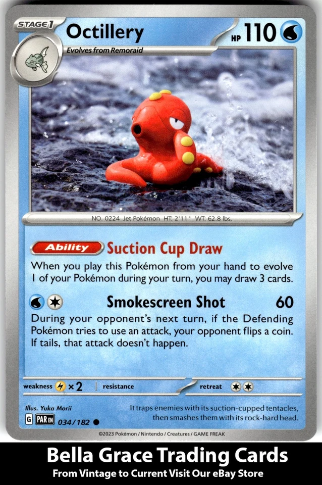 Octillery #034/182 SV04: Paradox Rift Pokemon Common - Image 1 of 2