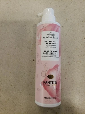 Champú Pantene Pro-V Miracle Moisture Boost agua de rosas sin sulfatos 14,9 onzas Foto 1 de 2
