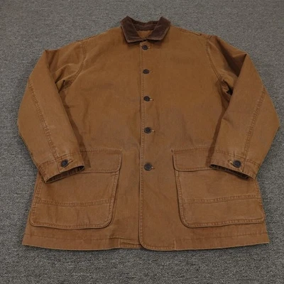 Levis Jacket Mens Medium Brown Chore Corduroy Collar Lined Workwear Coat - Image 1 of 4