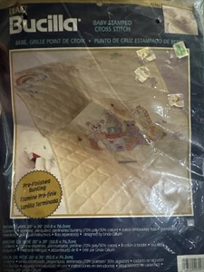 Bucilla Arche Noah 20x30 Baby Wimpel Set gestempelt Kreuzstich 42702 selten - Bild 1 von 13