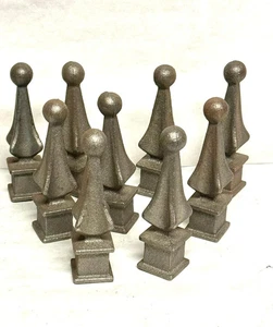 Ornamental Railings 10 Finials fit 5/8" square Fence Gate toppers cast iron 4" H - Picture 1 of 2
