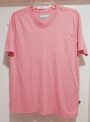 PD&C Mens Coral V-neck T-shirt  Sz M - Image 1 of 2