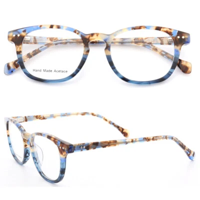 Monturas de gafas redondas vintage hechas a mano de leopardo tortuga para mujer y hombre Foto 1 de 4