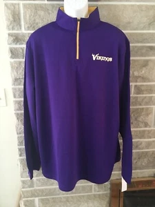 Minnesota Vikings 1/4 Zip (Purple) Pullover Mens Size XL NEW - Picture 1 of 4