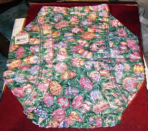 Longaberger Easter Cloth Liner fits Bread Basket In Original Bag LINER ONLY Cover
