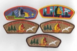 Lake Huron Area Council Lot of 5 Shoulder Patches CSP [CSP-1664] - Picture 1 of 1
