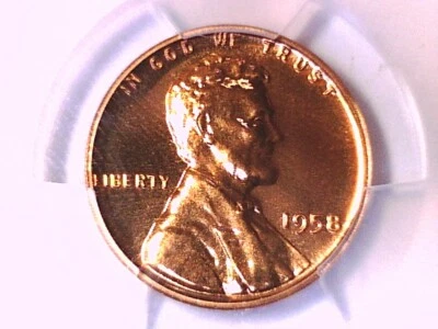 1958 Proof Lincoln Wheat Cent Penny PCGS PR 68 RD 42499358 - Image 1 of 3