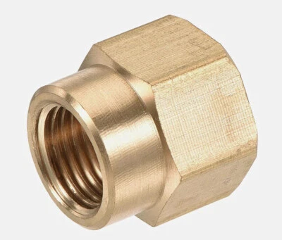 1Pcs Brass Reducer Pipe Fitting G3/8 x G1/4 Female Thread Hex Coupling Connector - Image 1 of 4