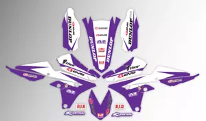 2014 - 2017 Yamaha YZ450F kit de gráficos YZF450 MOTOCROSS calcomanías púrpura/blanco - Imagen 1 de 1