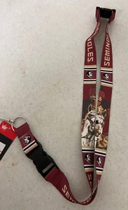 Florida State Seminoles NCAA Mascot Breakaway Lanyard Key Ring - Picture 1 of 3