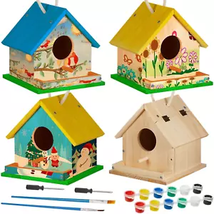 Liliful Wooden DIY Birdhouse Kit for Adults Unfinished Wooden Bird Houses Wit... - Picture 1 of 7