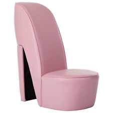 Stuhl in Stöckelschuh-Form Rosa Kunstleder S4G1