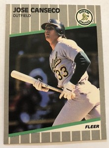 1989 Fleer JOSE CANSECO Oakland A's 5, NM