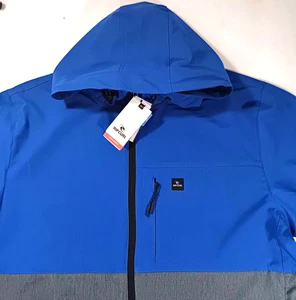 RIP CURL Men 2XL Anti-Series Weather Resist Full-Zip Cobalt Blue Hooded Jacket - Picture 1 of 9