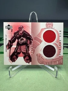 2001-02 Upper Deck Challenge for the Cup Patrick Roy Then and Now Dual Game Used - Picture 1 of 2
