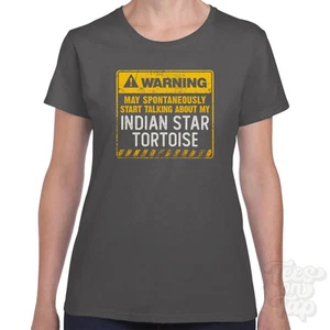 WARNING MAY SPONTANEOUSLY START TALKING ABOUT MY INDIAN STAR TORTOISE T-SHIRT - Picture 1 of 11