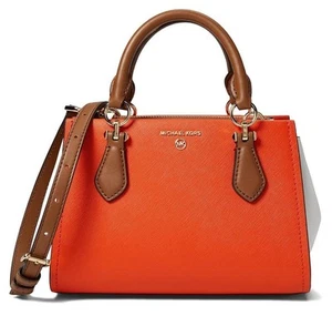 Nuevo Bolso Cartera Michael Kors Para Mujer Marilyn Cuero Pequeño Óptico Naranja Multi - Imagen 1 de 8