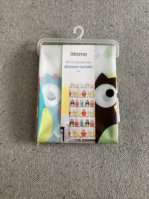 Linda cortina de ducha de cloruro PEVA diseño para el hogar búhos, 70" por 72" baño para niños Foto 1 de 4