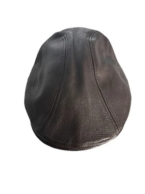 Made in USA 100% Genuine Leather Ascot Newsboy Ivy Hat Cap Gatsby - Image 1 of 4