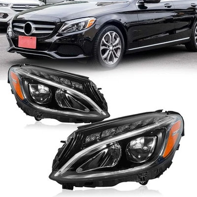 For Mercedes Benz C Class W205 2015-2018 C300 LED Headlight Right Passenger Foto 1 de 4