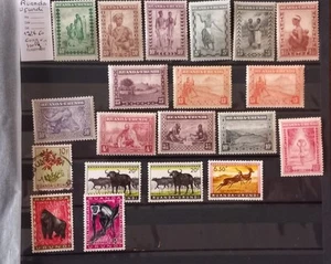 20 timbres du RUANDA URUNDI DE 1924 À 1960 - Imagen 1 de 20