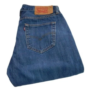 Levi 501 Straight Jeans Big E Blue Waist 34 Leg 30 W34 L30 Button Fly (Q7069) - Picture 1 of 9