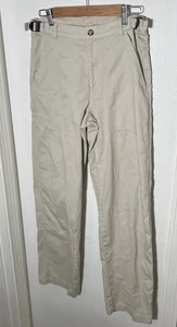 Na Nin beige Baumwoll-Twill-Hose Hose seitliche Schnallen Damengröße Small hergestellt in den USA - Bild 1 von 10