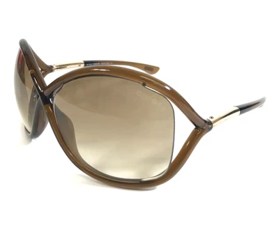Tom Ford Sunglasses Whitney TF9 692 Shiny Brown Frames w/ Brown Gradient Lenses - Image 1 of 4