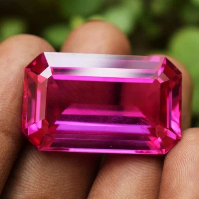 80 Carat Natural Mogok Ruby Flawless Emerald Cut Certified Loose Gemstone - Image 1 of 4