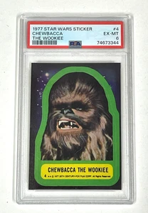 1977 Star Wars sticker Chewbacca Wookie #4 GRADED PSA 6 EX-MT - Picture 1 of 2