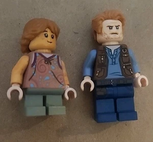LEGO Minifigure Lot Of 2 Owen Grady & Lex Miller Jurassic World jw044 Set 75928 - Picture 1 of 2