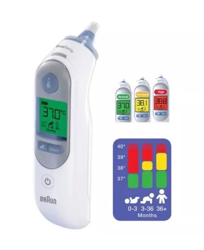 Braun Thermoscan 7 Termometro Orecchie IRT6520 con Retroilluminazione - Bambino/Bambino/Adulto - Immagine 1 di 1
