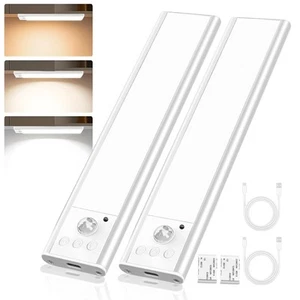Under Cabinet Lighting Wireless 2 Pack, 50 LED USB Rechargeable Closet Lights... - Picture 1 of 7
