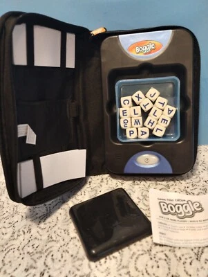 Boggle Word Search Game 2003 Folio Edition by Hasbro Zippered Travel Case Mint - Image 1 of 4