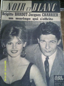 5 REVUES NOIR ET BLANC 1960 A 1961 BRIGITTE BARDOT JACQUES CHARRIER SAMI FREY - Imagen 1 de 10