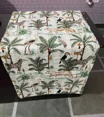 Queen Indian Handmade Kantha Quilt Bedspread Throw 100% Cotton Blanket Gudari - Image 1 of 3