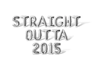 STRAIGHT OUTTA 2015 Letter & Number Balloon Banner - Birthday Party Decorations - Picture 1 of 55