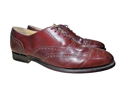 Zapatos Oxford Bostonian Classics Para Hombre Borgoña Punta de Ala Talla 10 D/B Hechos en EE. UU. Foto 1 de 4