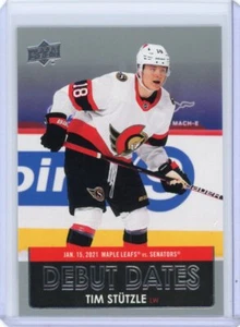 2021-22 Upper Deck Tim Stutzle Rookie Debut Dates Insert - Ottawa Senators - Picture 1 of 2