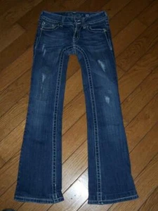 MISS ME BOOT JP4009-2 BLUE DISTRESSED DENIM JEANS SIZE 25 - Picture 1 of 4