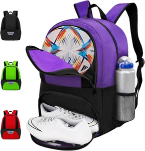 Bolsa de fútbol y mochila de fútbol y mochila para fútbol voleibol baloncesto, equipamiento deportivo - Imagen 1 de 12