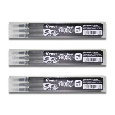 Pilot Frixion Ball Ersatzminen 0.5 schwarz- 9er-Set