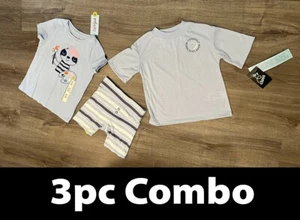 3pc Combo: Girls "Love Yourself" Pajama Set & Sloth Artwork T-Shirt Sz XS (4/5) - Picture 1 of 14