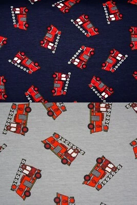 Feuerwehr dunkelblau grau hellgrau Jersey Meterware Baumwolljersey Stoff Zanders - Bild 1 von 3