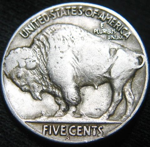Original Sharp Reverse F+/VF 1925-S BUFFALO NICKEL 5¢ FREE SHIPPING! JT22MI Cover