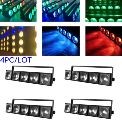 4pc/5x30w rgb Matrix Strobe Blinder Bar Light Colorful LED Matrix Stage lighting - Image 1 of 4